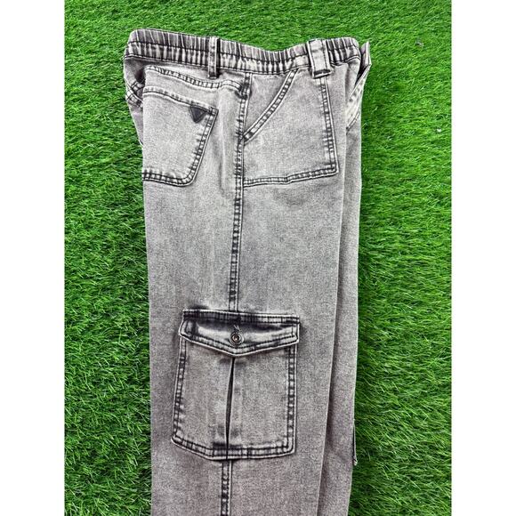 Celebrity Ace 90s Skater Jeans Womens 9/29 Black Wash Cargo High Rise Grunge Y2K - Picture 7 of 15